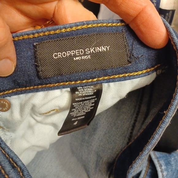 Express jeans skinny cropped mid-rise womens size 4 - Picture 5 of 6